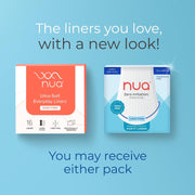 Nua Everyday Comfort Panty Liner for Women Daily Use | Pack of 16 liners 190mm | For White Discharge, Spotting & Non Period Leakages | Individually Wrapped | Zero Irritation | Super-thin | Stays in Place | Instant Absorption | Softest Top sheet | 100% Toxic-Free | Panty Liner Pads Sanitary Napkins