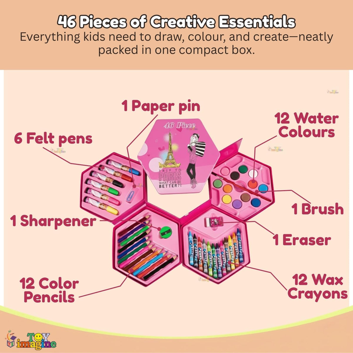 Toy Imagine 46 Pcs Colour Set for Kids