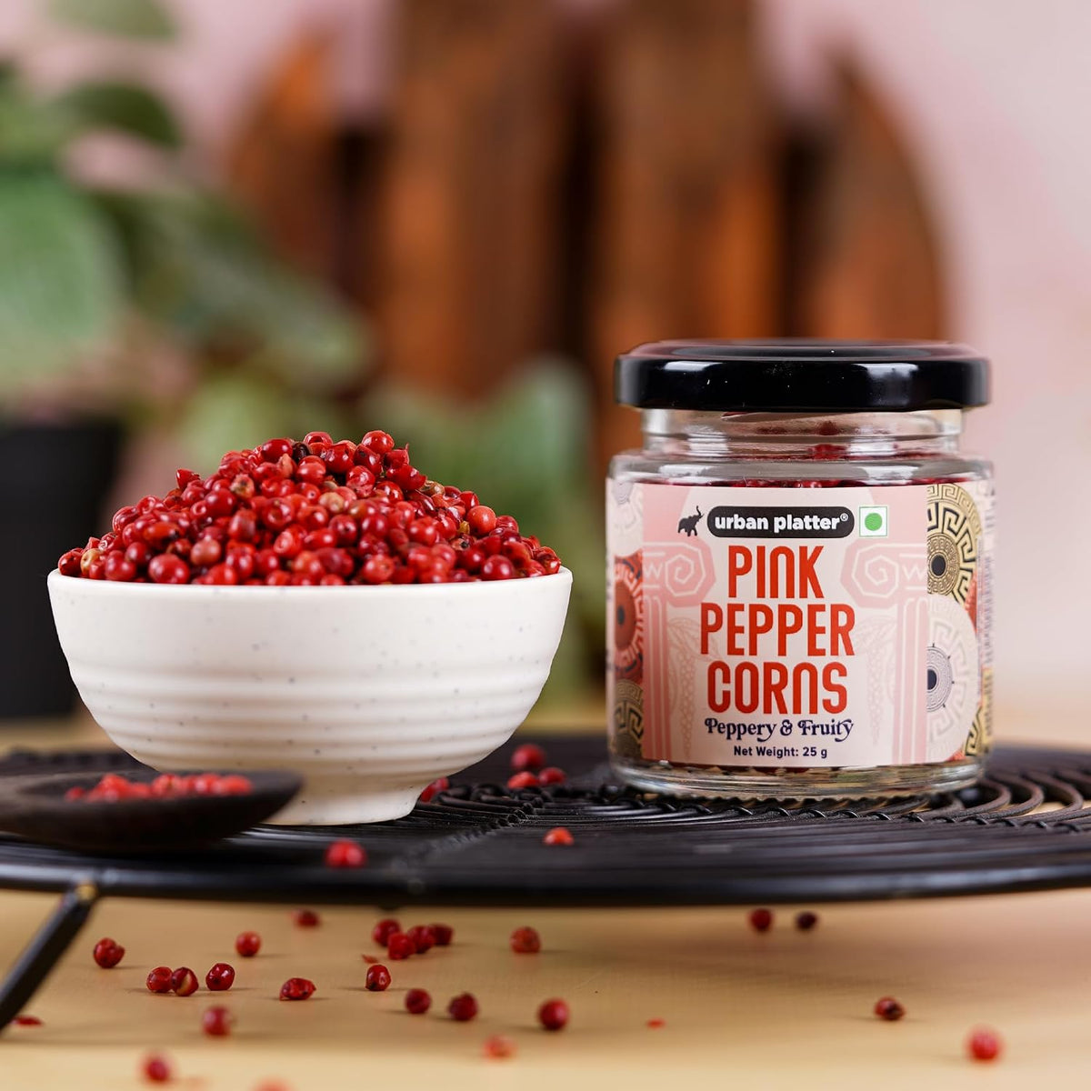 Urban Platter Whole Pink Peppercorns, 25g (Mild & Aromatic Pepper | Subtle Fruity Notes | Ideal for Salads & Finishing Dishes)