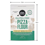 Urban Platter Gluten-Free Pizza Flour, 1kg [Professional Grade | Made with Rice, Millets & Tapioca | Soft, Stretchy Dough for Crispy & Chewy Crust]