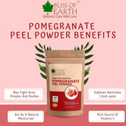 Bliss of Earth Pomegranate Peel Powder 453GM Organic Herbal For Face