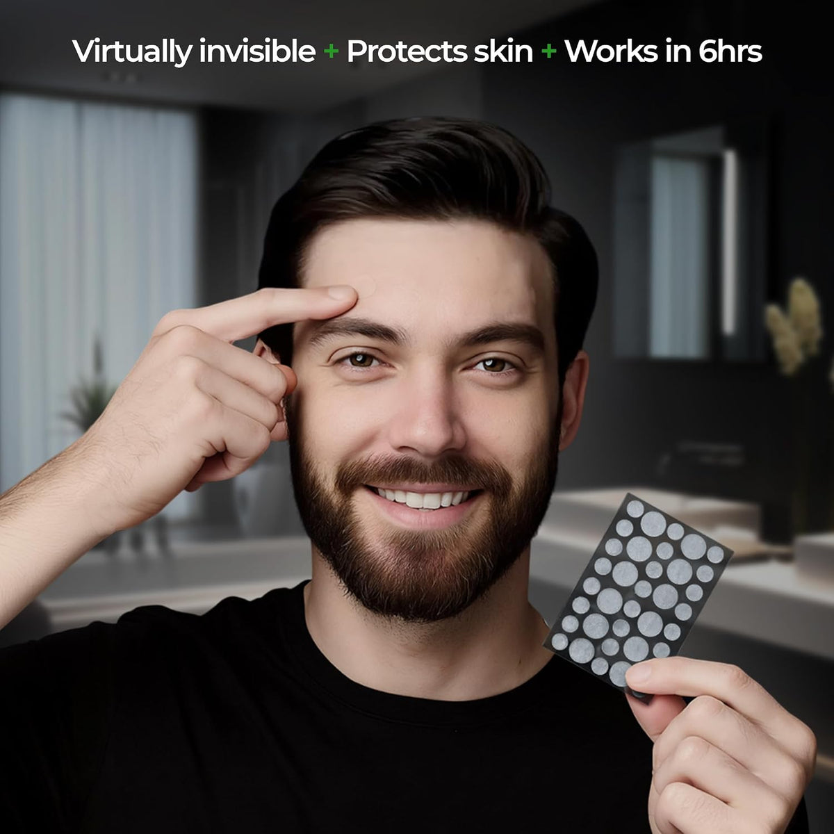 Beardo Acne Pimple Patch for Face with Salicylic Acid (72 dots) | Waterproof Patches for Active Acne | Absorbs Pimple Overnight and Reduces Excess Oil | Pimple Patches for Men