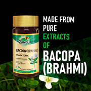 Zandu Bacopa (Brahmi) Capsules: An Age Old Ayurvedic Remedy Made Using Natural Extracts of Brahmi| Helps Improve Focus & Learning- 60 Veg capsules (Pack of 2)