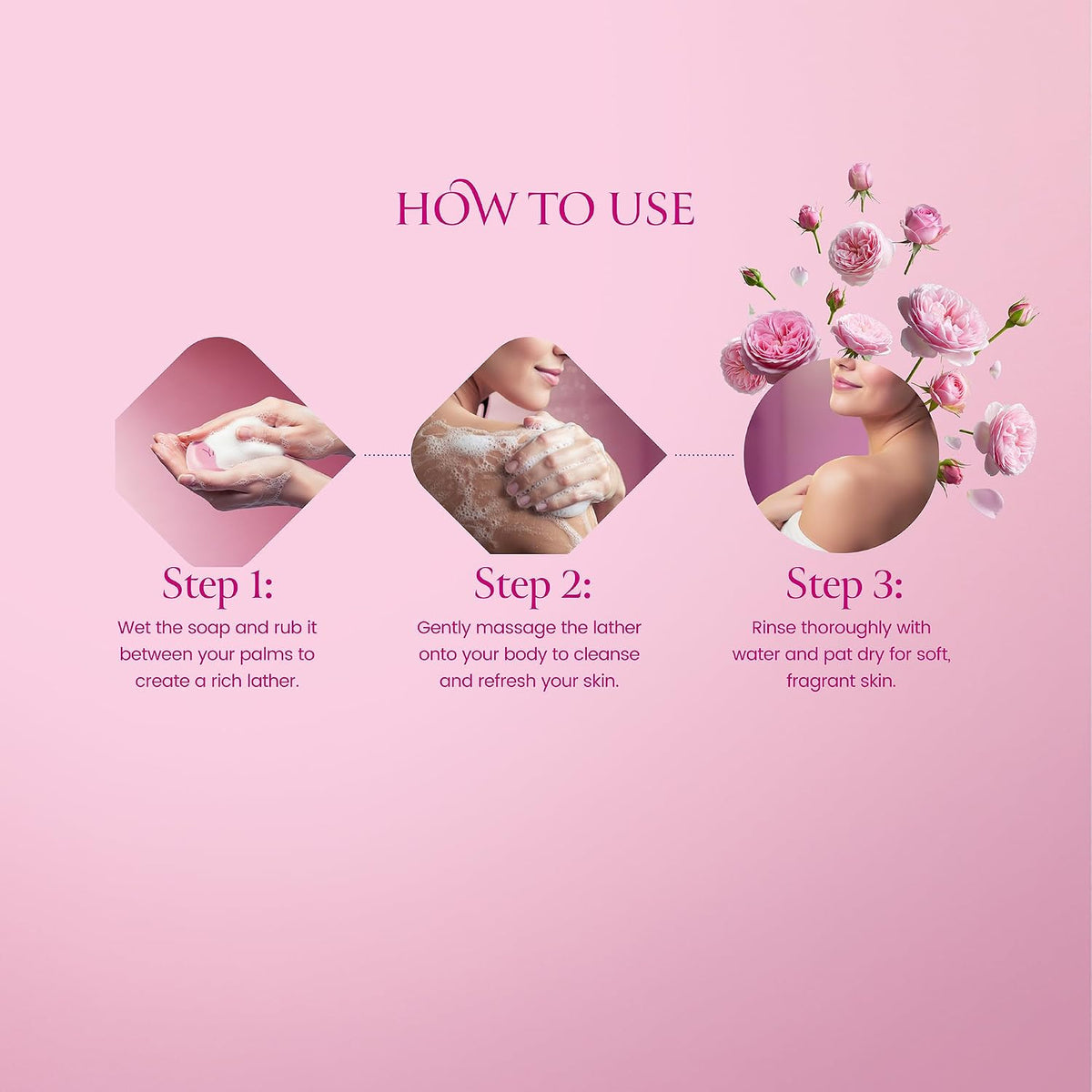 Yardley London English Rose Luxury Soap, 100 G, Pack of 3