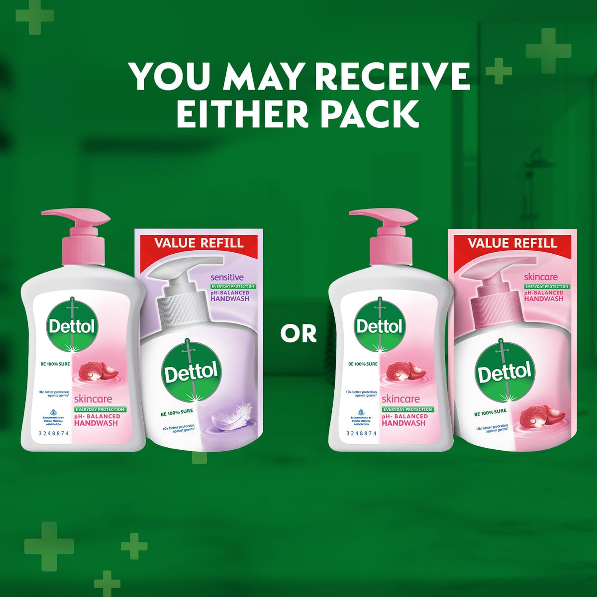 Dettol Liquid Handwash (Skincare), 200 ml , 175 ml (Skincare), Pack of 2