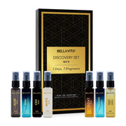 Bella Vita Luxury Discovery Gift Set 7x8ML Liquid Eau De Parfum Perfume for Men with Woody, Fresh & Oud Long Lasting EDP Fragrance Scent