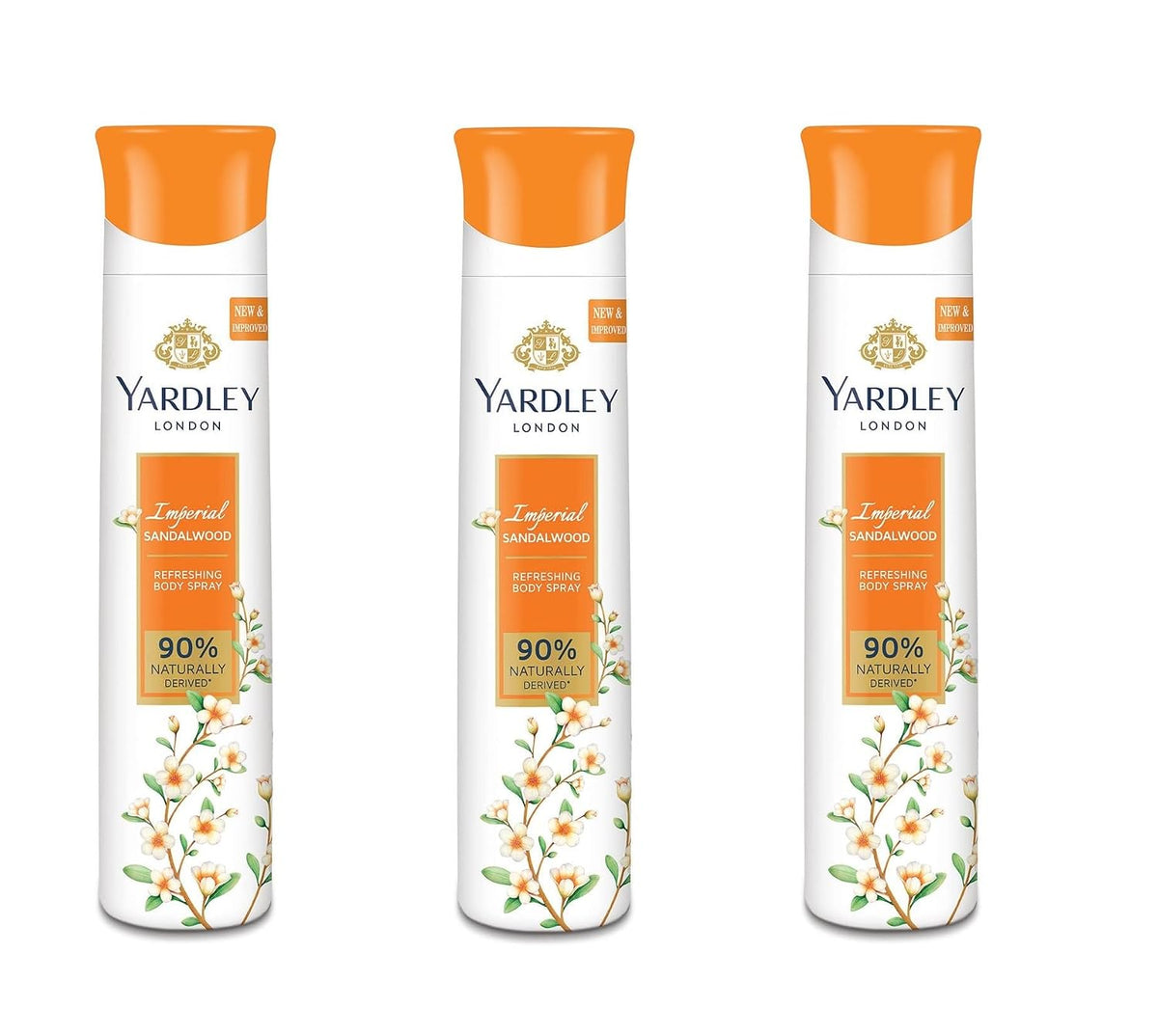 Yardley London Sandalwood Deodorant For Women 150-Ml (Pack Of 3), Spray