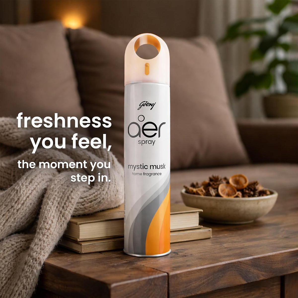Godrej aer Spray | Room Freshener for Home & Office - Mystic Musk (200 ml) | Long-Lasting Fragrance