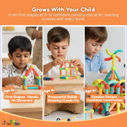 Toy Imagine Magnetic Building Blocks for Kids | Construction STEM Building Toys for Kids 2–5 Years | Safe Magnetic Blocks for Toddlers, Boys & Girls | Educational Blocks & Magnet Toys (36pcs)
