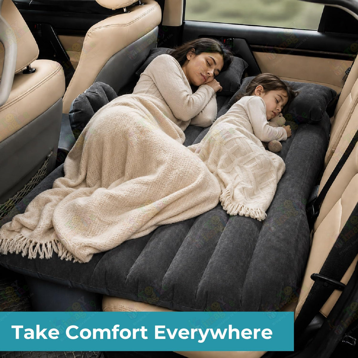 Toy Imagine Inflatable Car Bed with Air Pump & 2 Pillows