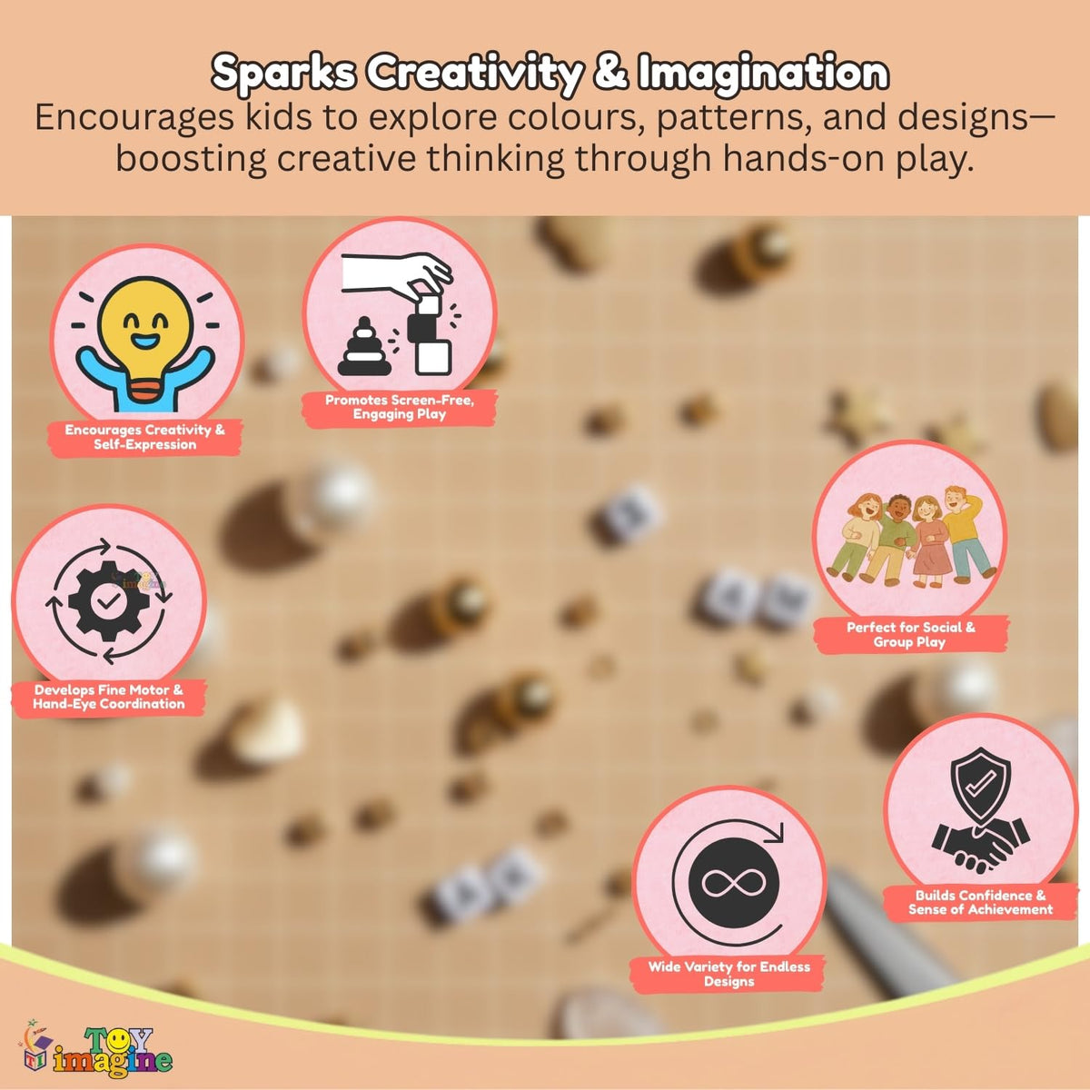 Toy Imagine DIY Bracelet Making Kit for Girls, 20-Compartment Bead Set