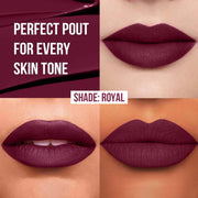 INSIGHT Non Transfer Liquid Lipstick- Royal | Waterproof| Matte Finish| Transfer & Smudge Proof| Lightweight| 12 Hr Wear| Highly Pigmented 4 ml