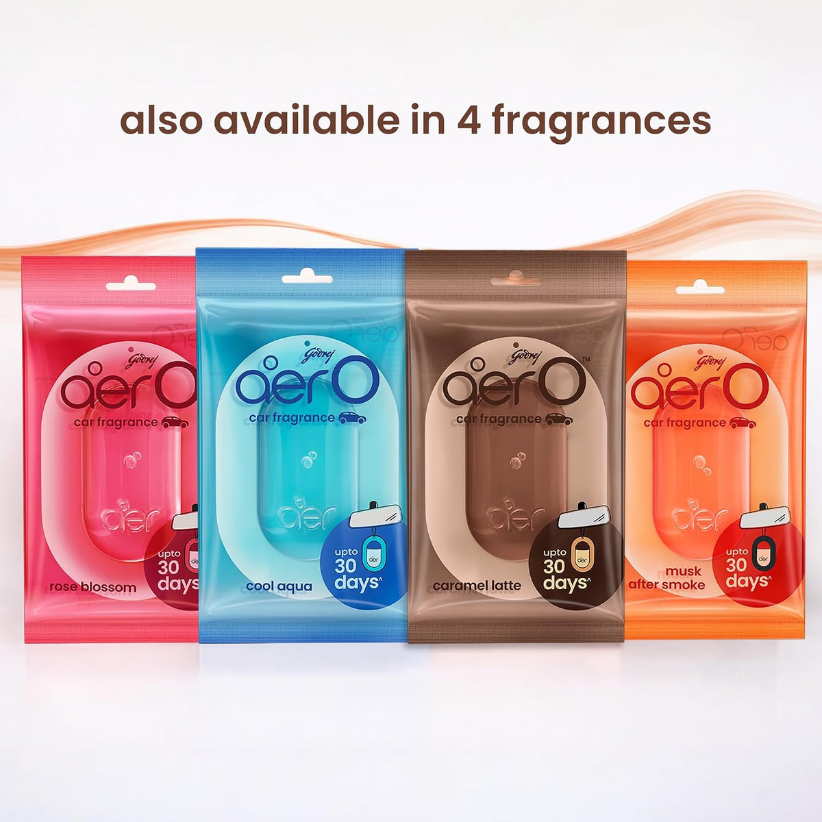 Godrej aer O – Hanging Car Air Freshener – Caramel Latte (7.5g) | Gel Lasts up to 30 days | Car Accessories