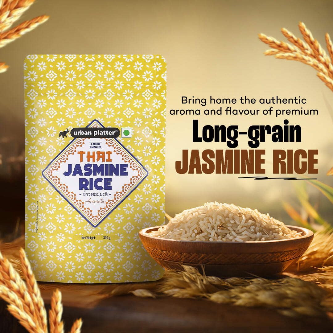 Urban Platter Thai Jasmine Rice, 1kg (Aromatic Long-Grain Rice | Soft & Fluffy Texture | Asian Pantry Staple)