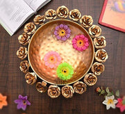 DSH Urli Bowl for Floating Candles and Flower for Diwali Home Decoration Table Decor. (Urli -R9)