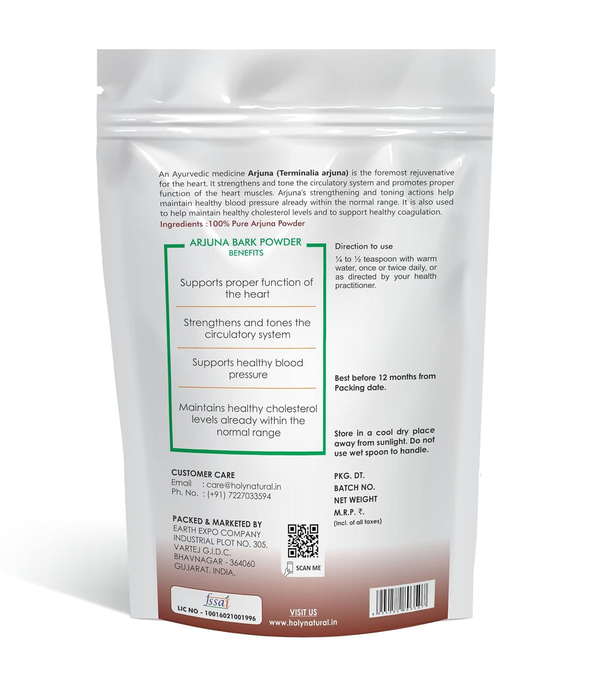 Holy Natural Arjuna bark powder (1 kg) | Arjuna Chhal Powder | Healthy Health, Immunity Booster, 100% pure powder