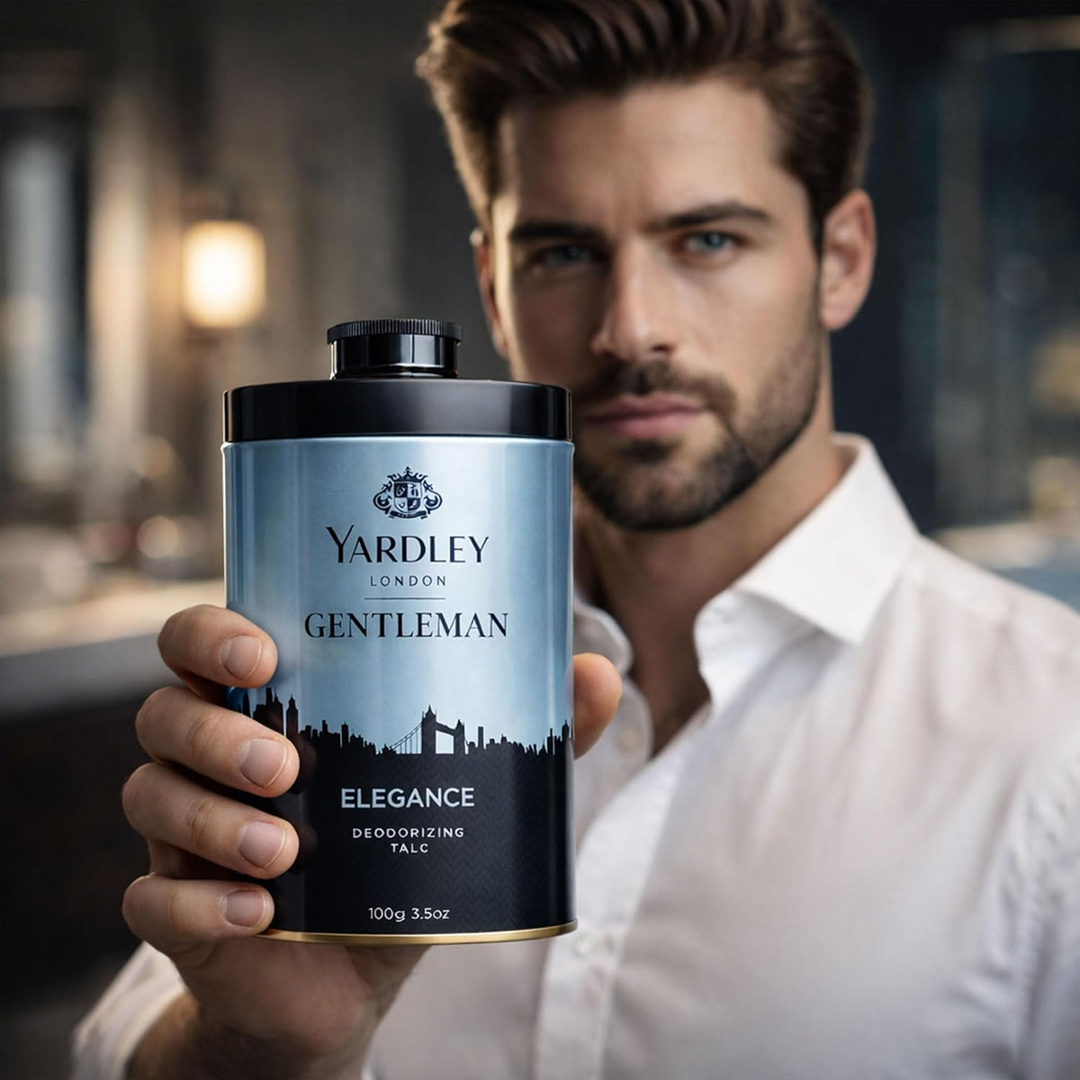 Yardley London Elegance Deodorizing Talc for Men, 100g