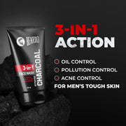 Beardo Charcoal Detox Kit | Facewash | Bodywash | Activated Charcoal Face Peel Off Mask | Detox Kit for Men | Beardo Grooming Kit for Men -Set of 3