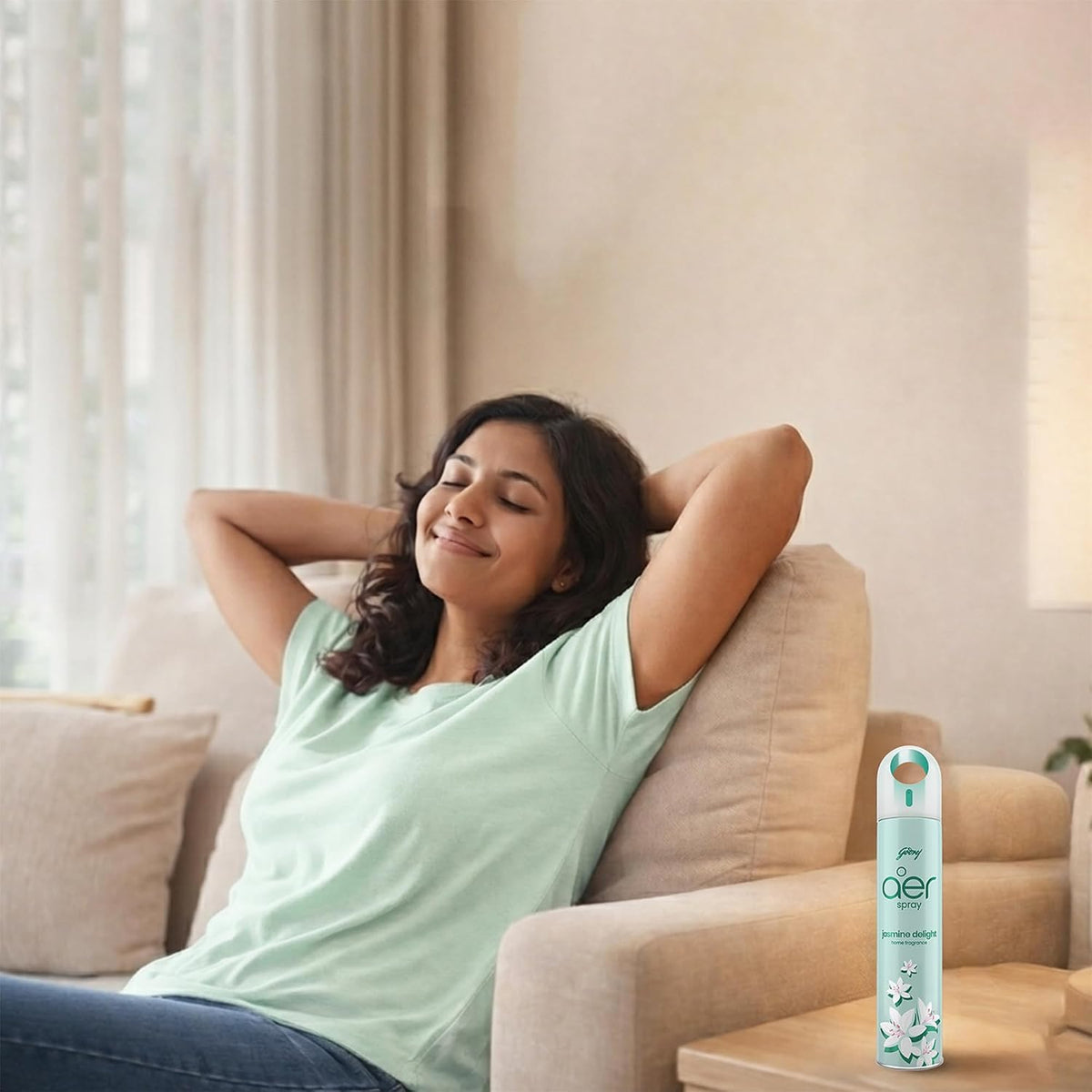 Godrej aer Spray | Room Freshener - Jasmine Delight (180 ml)