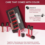 INSIGHT Pocket Crush (Pack of 6) - Set A | Velvety Matte finish | All Day Comfort | Pocket Friendly | Infused with Vitamin E & Squalane - 9.6 g