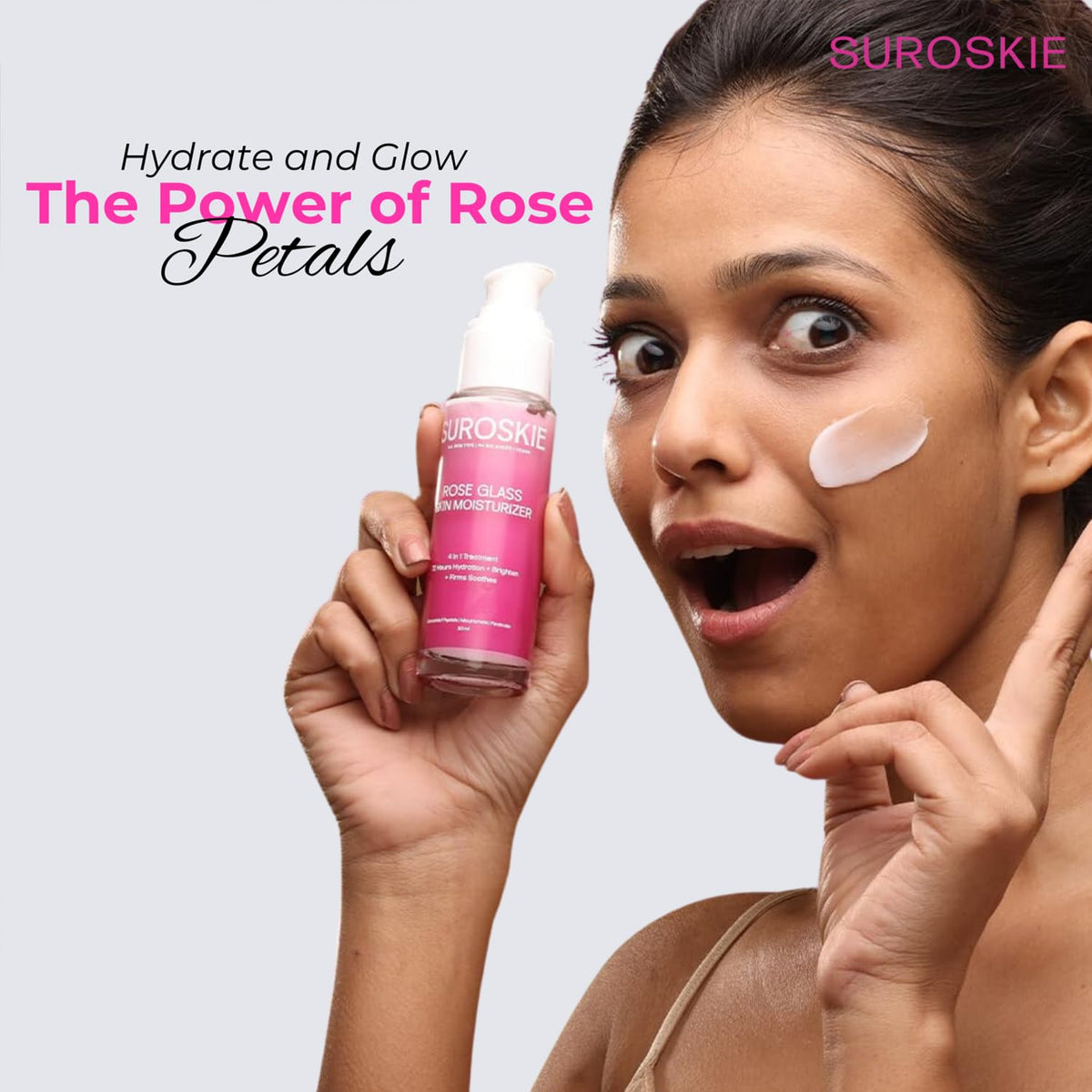Suroskie Hydra Youth Buster Duo (Pack Of 2) | Rose Glass Skin Moisturizer (50Ml) + All Rounder Skin Serum (30Ml) | 4 In 1 Moisturizer For Glowing Skin | Helps To Improve Pigmentation | All Skin Types
