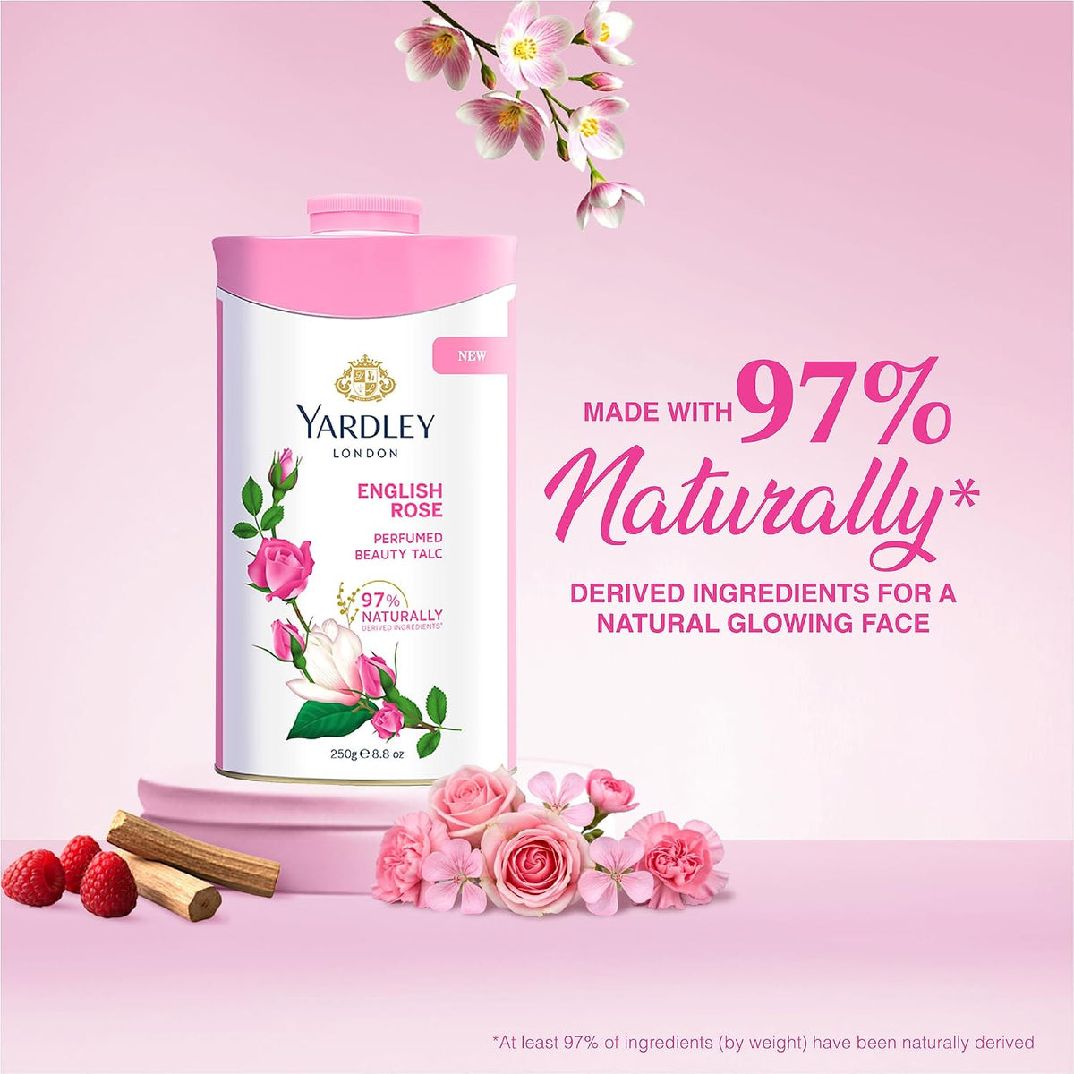 Yardley London English Rose Perfumed Beauty Talc | For Fragrant Glow|250g