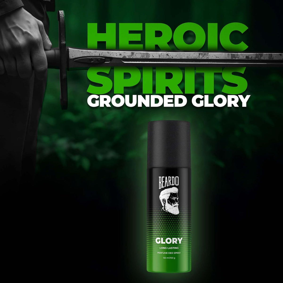 BEARDO PERFUME DEO SPRAY - Glory, 150ml | Get compliments with Long lasting Fougere, Aromatic Deodorant Brand | Gift for men | Gift For Friends