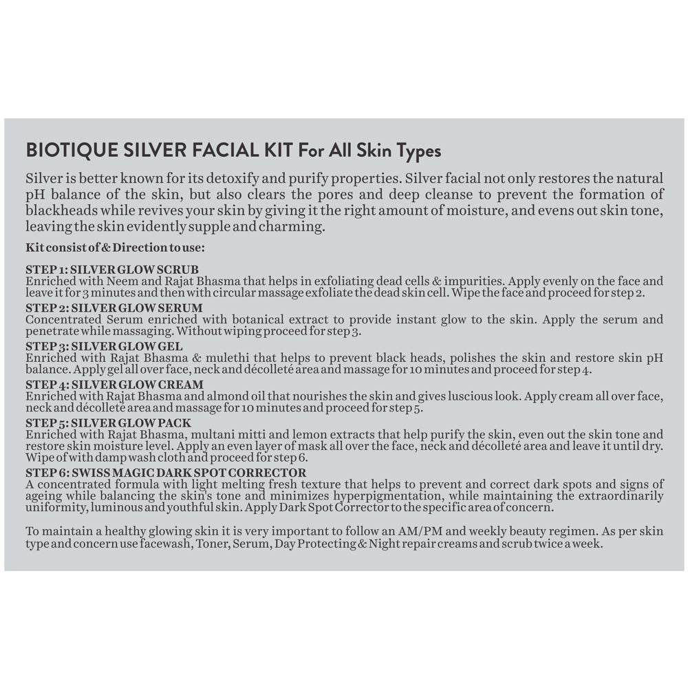 Biotique Bio Silver Facial Kit, 65g