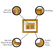 Diviniti Wood Padmavati & Balaji Gold Plated Wall Photo Frame, Table Decor, Dg Frame 101 Size 1 And 24K Foil, Religious Idol For Pooja, Gifts Items (13.5 Cm X 15.5 Cm, Rectangular)