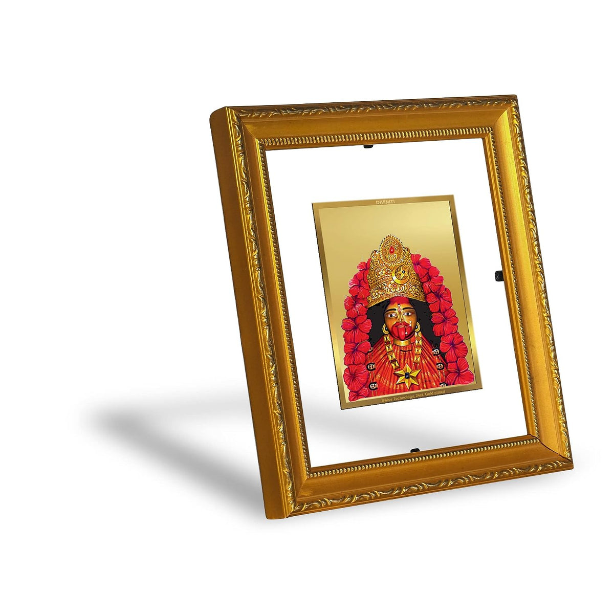 Diviniti Maa Tara Gold Plated Wall Photo Frame, Table Décor| DG Frame 101 Size 1 and 24K Gold Plated Foil| Religious Photo Frame Idol For Pooja, Gifts Items (13.5 CM X 15.5 CM)
