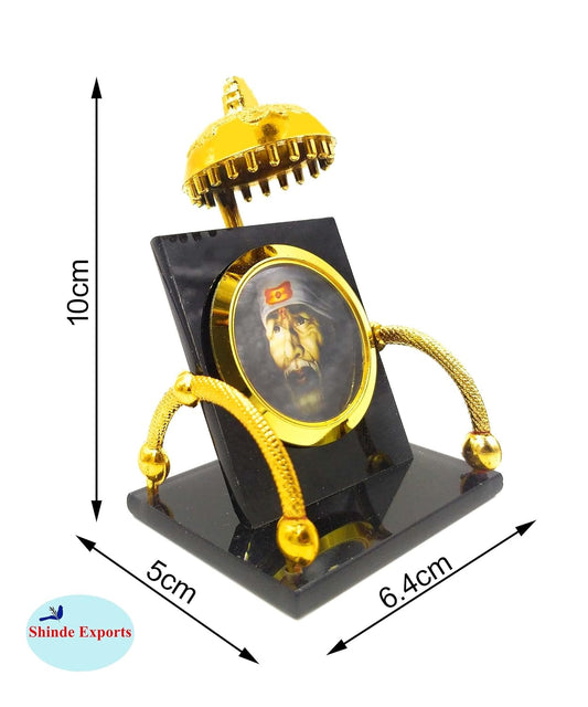 SHINDE EXPORTS Sai Baba Car Dashboard Stand, showpiece/Gift Item(Design 4)