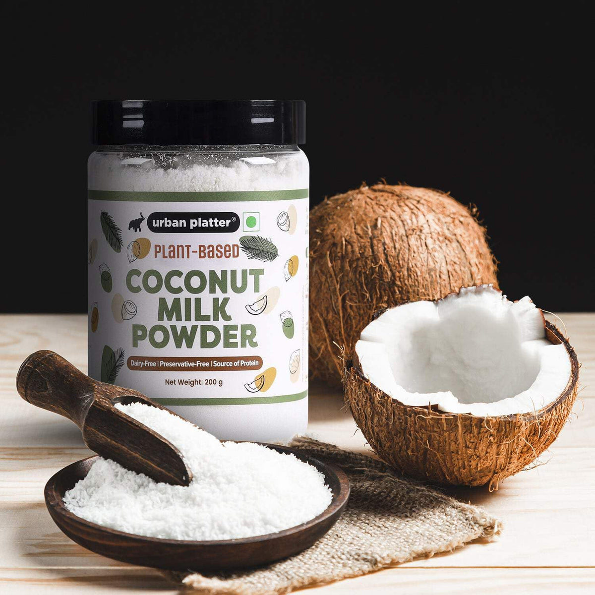 Urban Platter Coconut Milk Powder, 400g (Plant-Based, Preservative-Free , Easy to use, Dairy-Free , Source of Protein ,Add to Smoothies ,curries, Baked Goods))