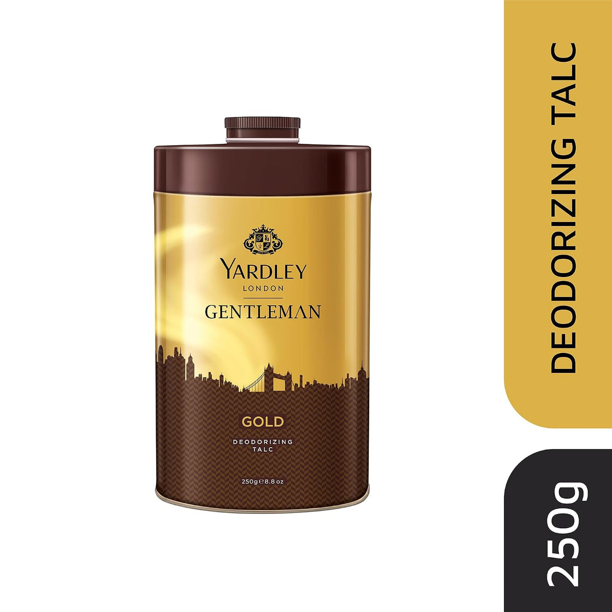 Yardley London Gold Deodorizing Talc| Fresh Woody Scent| Masculine Fragrance| Body Talc for Men| 250g