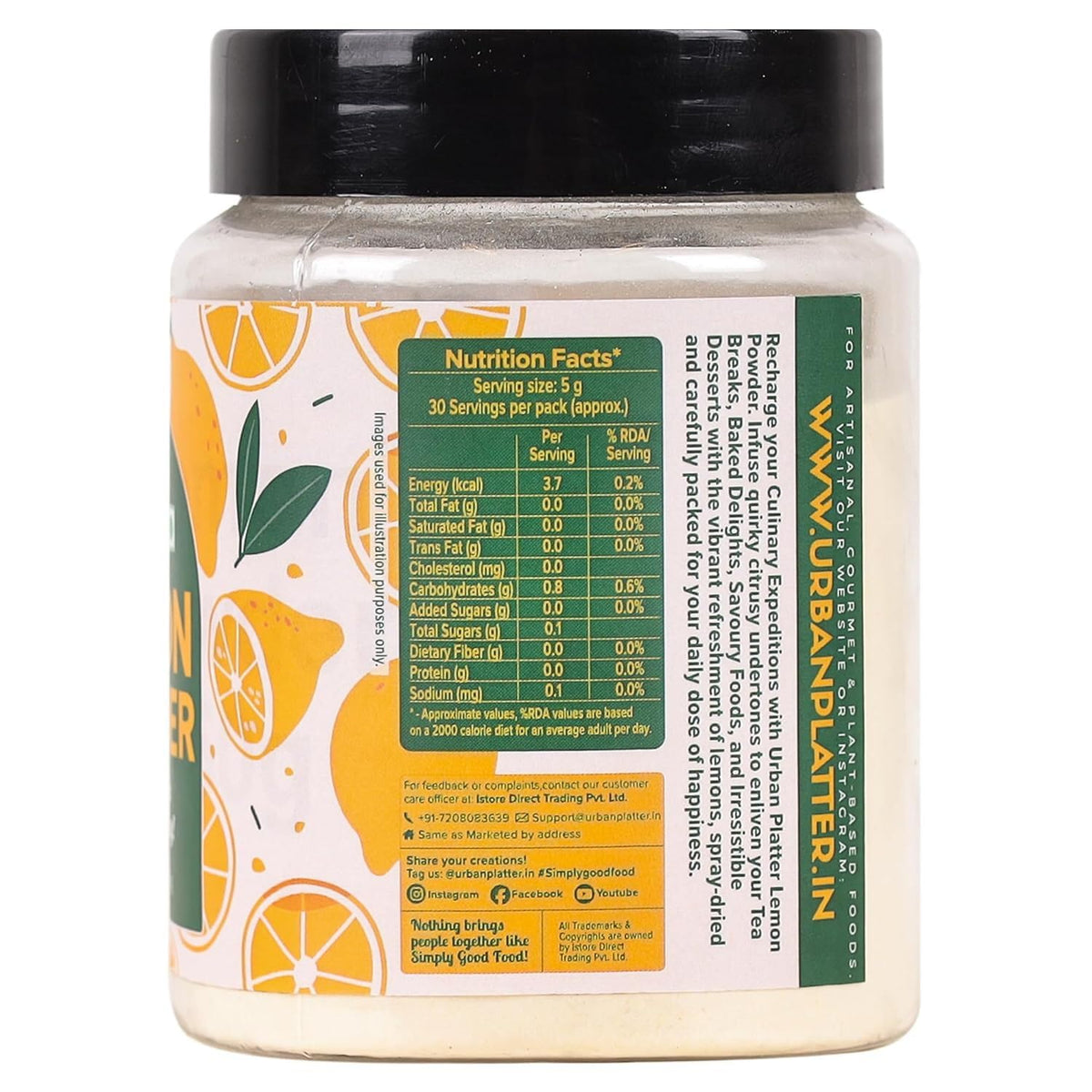 Urban Platter Dehydrated Lemon Powder, 150g