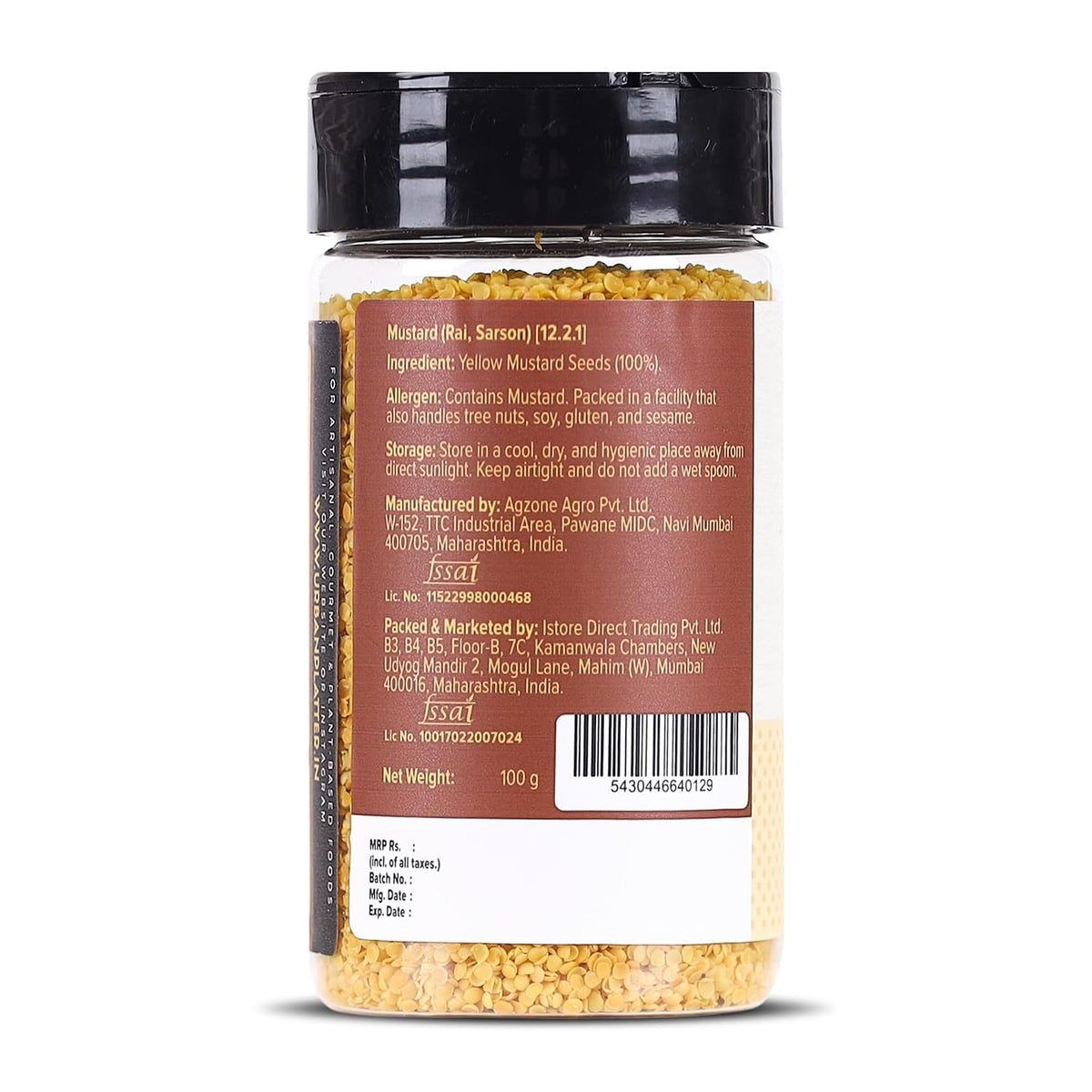 Urban Platter Split Yellow mustard seeds, 100g (Peeli Sarson Dal | Rai Kuria | Pickling Essential)