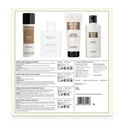 Bella Vita Luxury OUD WHITE Gift Set with Shower Gel 250 Ml for Deep Cleansing, EDP Perfume 100 Ml, No Gas Deo Body Parfum 150 Ml & Perfume Body Lotion 200 Ml