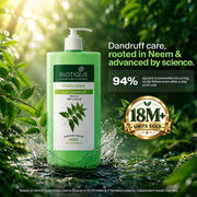 Biotique Fresh Neem Anti Dandruff Shampoo and Conditioner | Controls Dandruff | Eliminates Dryness, Flaking, and Itching | Hair Looks Fresh and Lustrous |Suitable for All Skin Types | 650ml