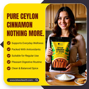 Bliss of Earth 200gm Ceylon Cinnamon (Dalchini) 5" Cut Sticks True Cinnamon Raw From Sri Lanka Original
