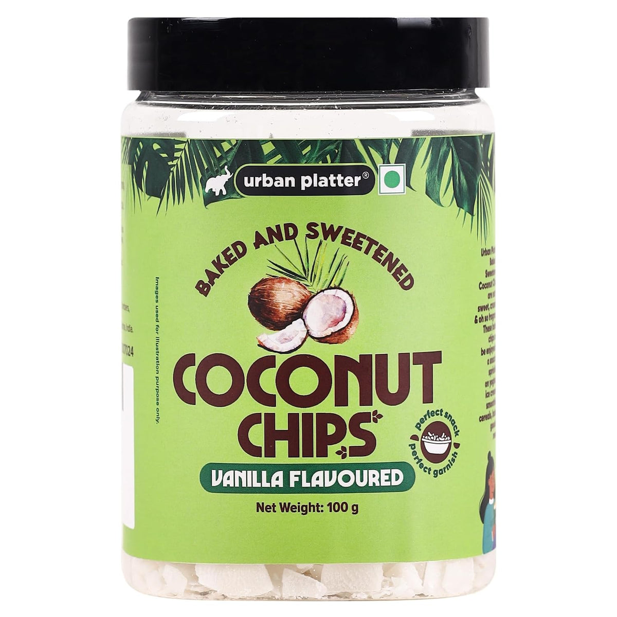 Urban Platter Coconut Chips, 100g / 3.5oz [Crispy, Oven Baked, Flavorful]