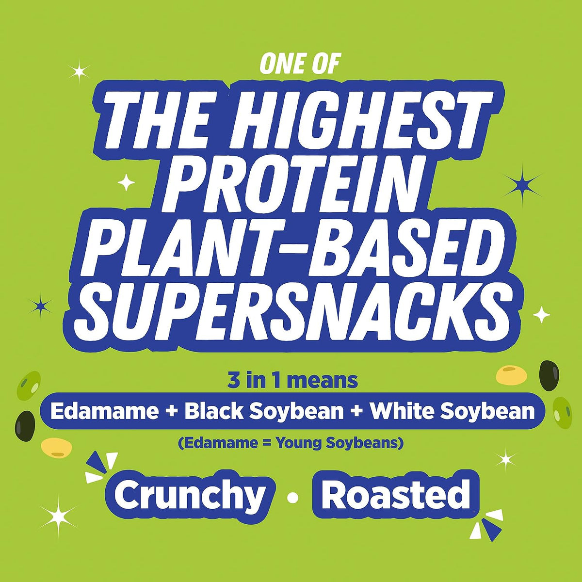 Urban Platter Roasted Salted 3-in-1 Soybean, 400g (44% Protein, 17% Fiber, Lightly Salted Green Edamame, Black & White Soybeans, Highest Plant Protein Supersnack)