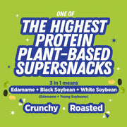 Urban Platter Roasted Salted 3-in-1 Soybean, 400g (44% Protein, 17% Fiber, Lightly Salted Green Edamame, Black & White Soybeans, Highest Plant Protein Supersnack)