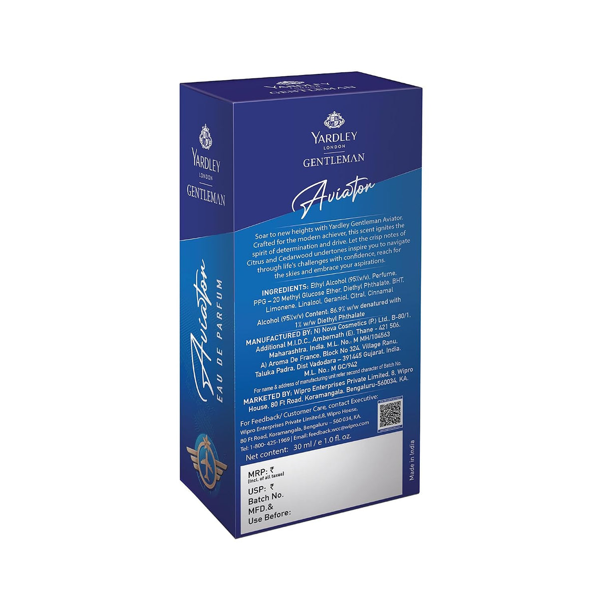 Yardley London Gentleman Aviator|England's Finest Fragrance|EDP Perfume For Infinite Adventure|30 ml
