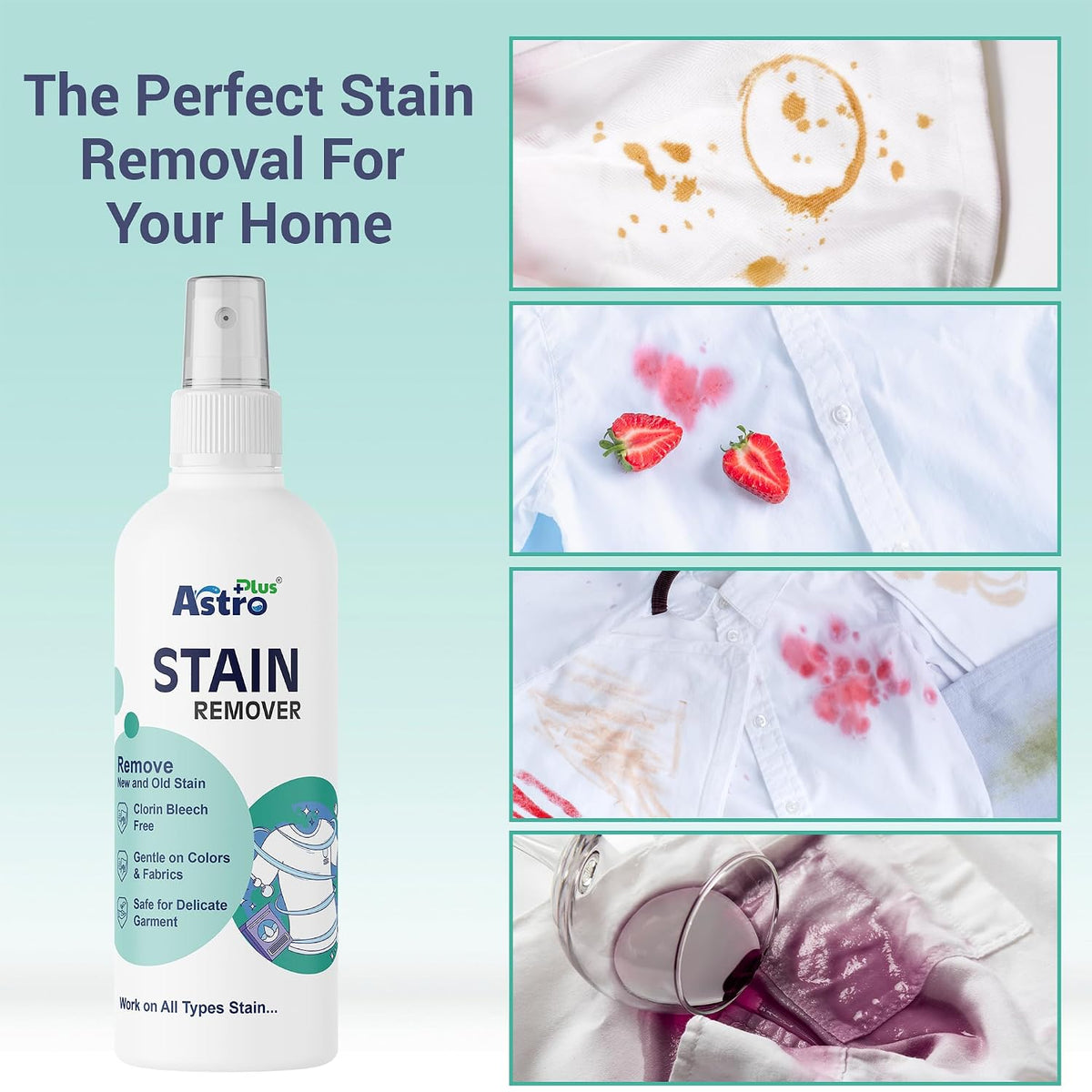 Astro Plus+ 100ml Stain Remover Liquid With Active Enzymes Stain Remover