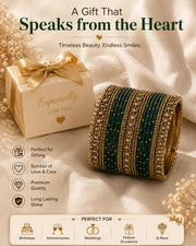 NMII Get your traditions Valentine Gift for Girls & Women Silk Thread Bangle Set With Zircon For Womne & Girls