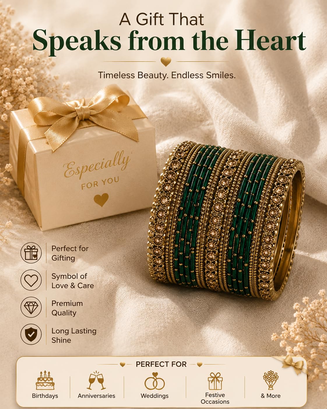 NMII Get your traditions Valentine Gift for Girls & Women Silk Thread Bangle Set With Zircon For Womne & Girls