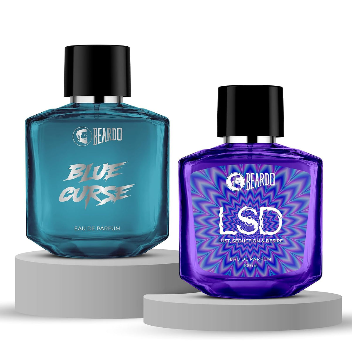 Beardo Blue Curse & LSD Perfume for Men-100ml X 2 | Long Lasting Fragrance | Date Night Perfume for Men | Gift for Men | Boyfriend