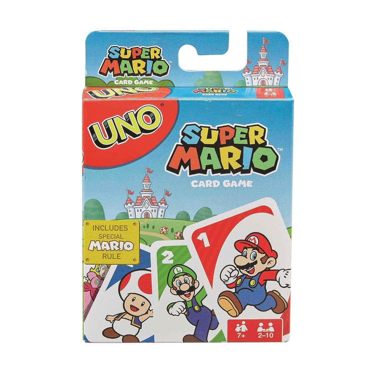 Mattel Games UNO Super Mario Card Game Animated Character Themed Collector Deck 112 Cards with Character Images, for Kids Ages 7 Years Old & Up,multicolor