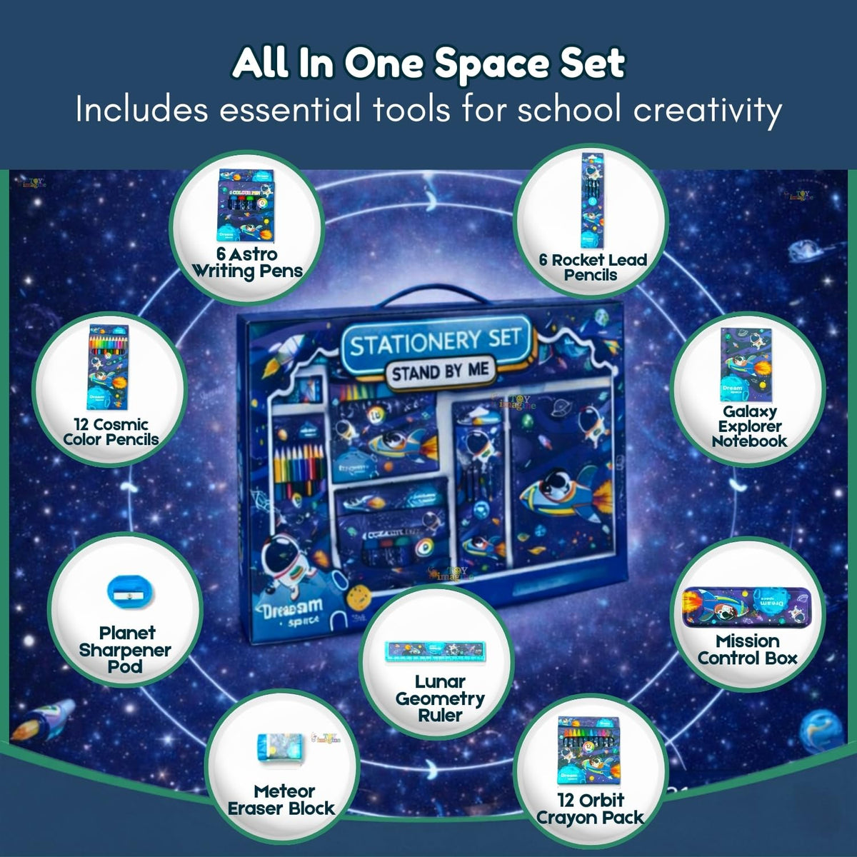 Toy Imagine Dream Space Stationery Kit 41 Pcs