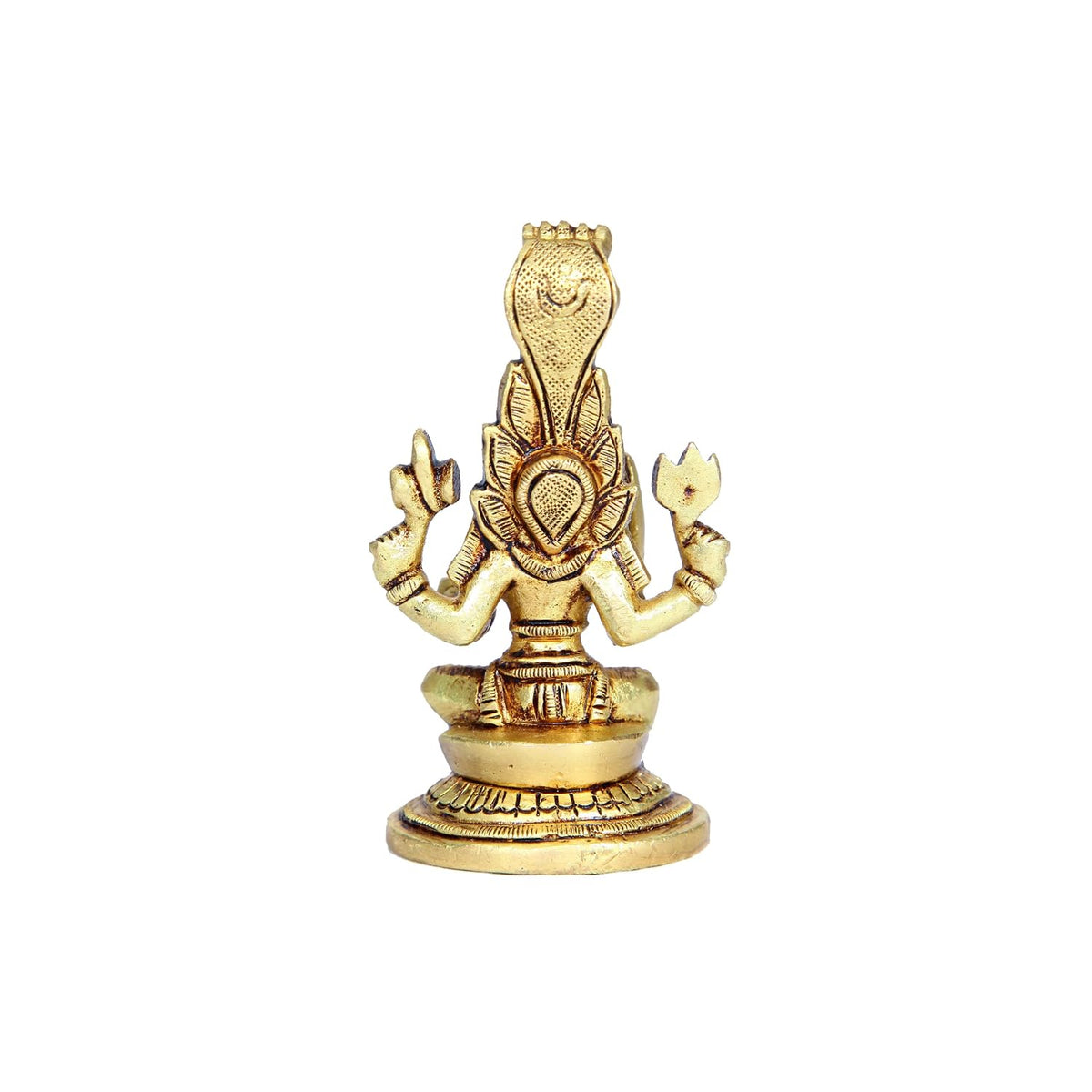 Aalayam Selveer Karumariamman Idol Small | Karumariamman Statue Small | Karumariamman Silai Small | Brass Karumariamman Idol 9.7cm Height Brass Gold Colour 1 Piece