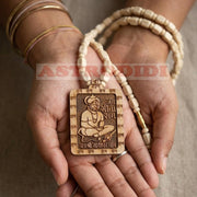 ASTRODIDI Jai Shri Bageshwar Dham and Panchmukhi Hanuman Ji Locket Tulsi Mala | Handmade Jai Sita Ram Original Tulasi Kanthi Mala for Man and Women (2 PCS COMBO)
